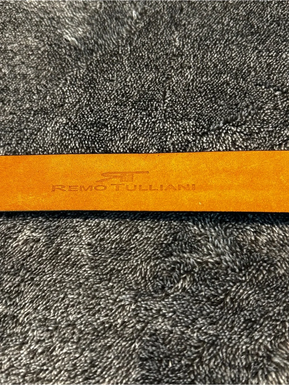 Black Italian leather belt